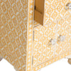 Yellow Bone Inlay Arctic Bedside 1 Drawer 2 Door Nightstand 4