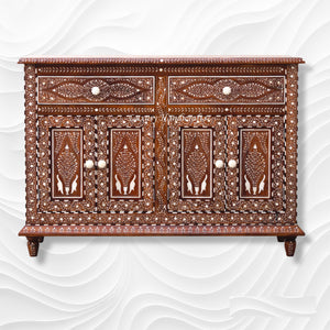 Teak Wood Bone Inlaid Buffet
