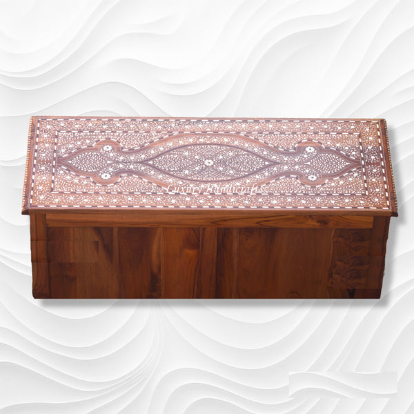 Teak Wood Bone Inlaid Buffet