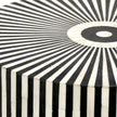 Bone Inlay Center Table Stripe Design Black 2
