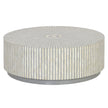 Bone Inlay Center Table Stripe Design Grey 1