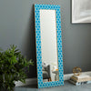 Bone Inlay Honeycomb Floor Mirror Turquoise 1