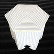 FUSION Bone Inlay Hexagonal Side Table Grey Ready to Ship 1