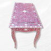 Curved Mother of Pearl Inlay Desk Floral Burgundy 4