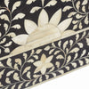 Floral Bone Inlay Headboard Black 4