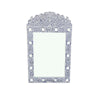 Floral Bone Inlay Crested Mirror Grey 5