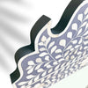 Floral Bone Inlay Crested Mirror Grey 2