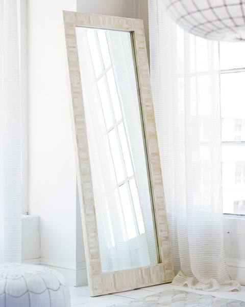 Full Bone Inlay Floor Mirror