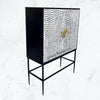 FUSION Full Bone Inlay Bar Cabinet Black 2