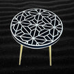 FUSION Geometric Bone Inlay Round Side Table 1