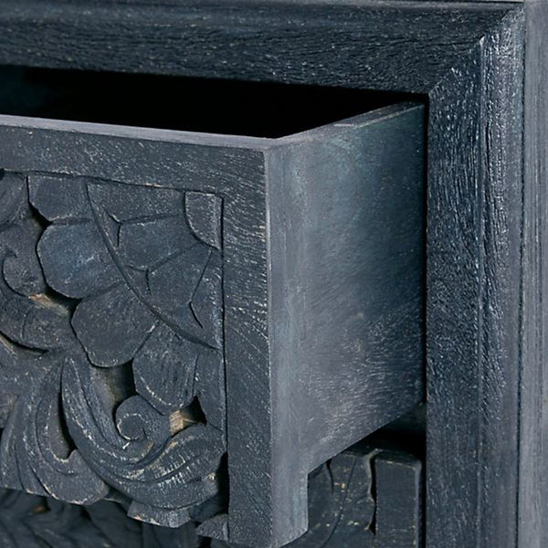 Luxury Handcarved Lombok 3 Drawer Dresser Indigo