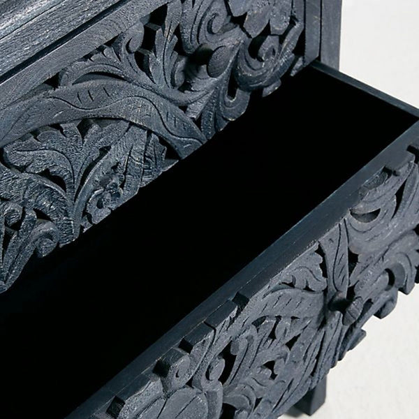 Luxury Handcarved Lombok 3 Drawer Dresser Indigo