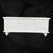 Handcarved Menagerie Trunk White 1