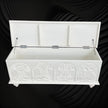 Handcarved Menagerie Trunk White 4