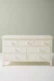 Bone Inlay Floral Chest of 7 Drawers White 1