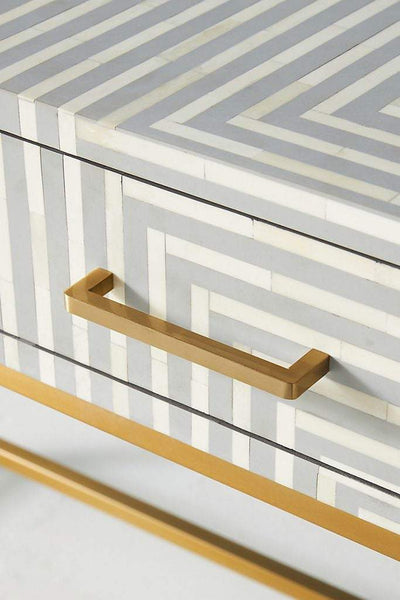 Savi Striped Inlay Desk Grey