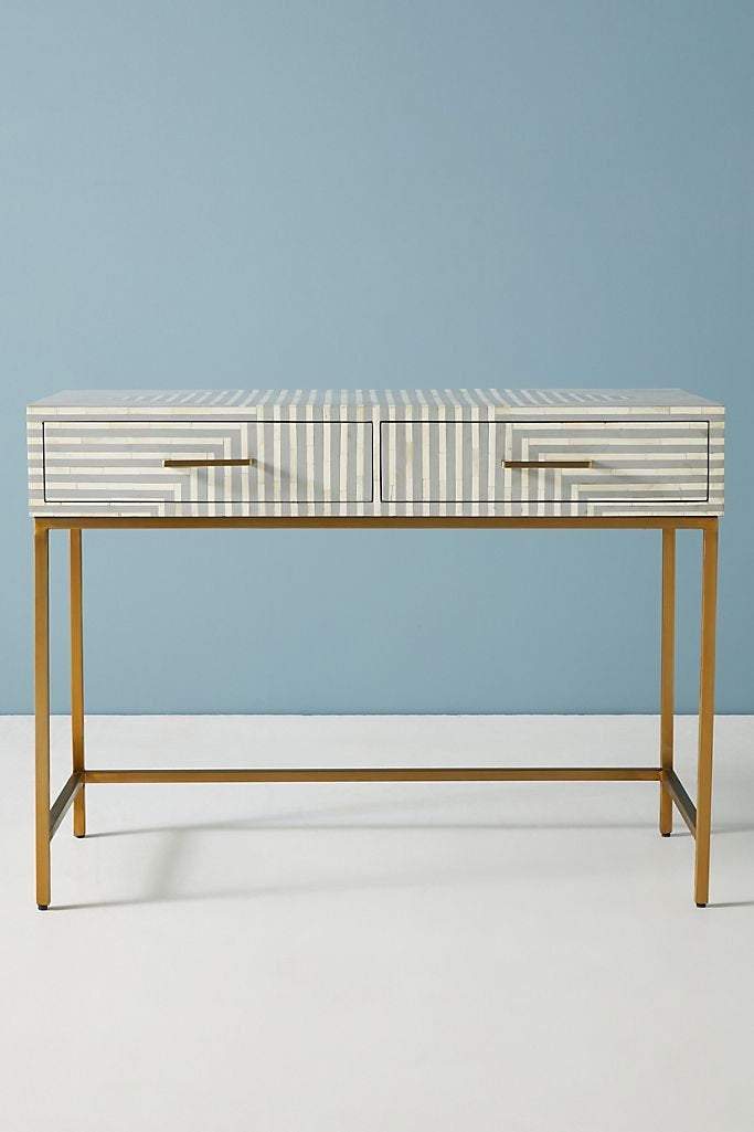 Savi Striped Inlay Desk Grey