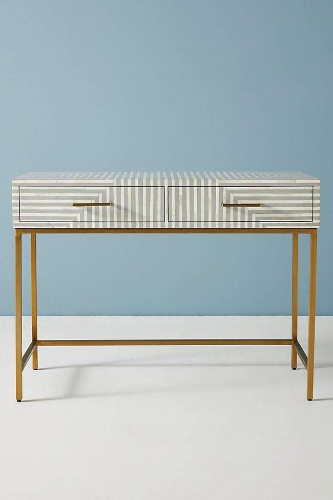 Savi Striped Inlay Desk Grey 1