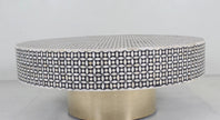 Geometric Bone Inlay Coffee Table Black 2