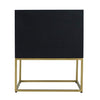 Bone Inlay Illusion 2 Drawers Bedside Table Black 5