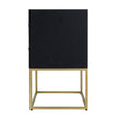 Bone Inlay Illusion 2 Drawers Bedside Table Black 4