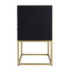 Bone Inlay Illusion 2 Drawers Bedside Table Black 4