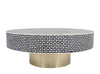 Geometric Bone Inlay Coffee Table Black 1