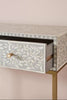 Bone Inlay Scroll vine Design 3 Drawers Console Grey 4