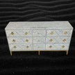 Optical Bone Inlay 9 Drawer Chest Grey Ready to Ship 2