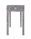 Grey Mother Of Pearl Inlay Floral 3 Drawer Console Table 2