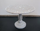 Mother Of Pearl Inlay Round Table Grey 1
