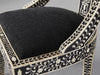 Bone Inlay Moroccan Chair Black 4