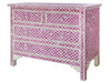 Pink Colored Bone Inlay Marrakech Chest Of 4 Drawer 2