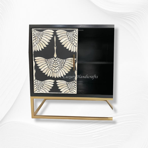 Bone Inlay Swan Cabinet